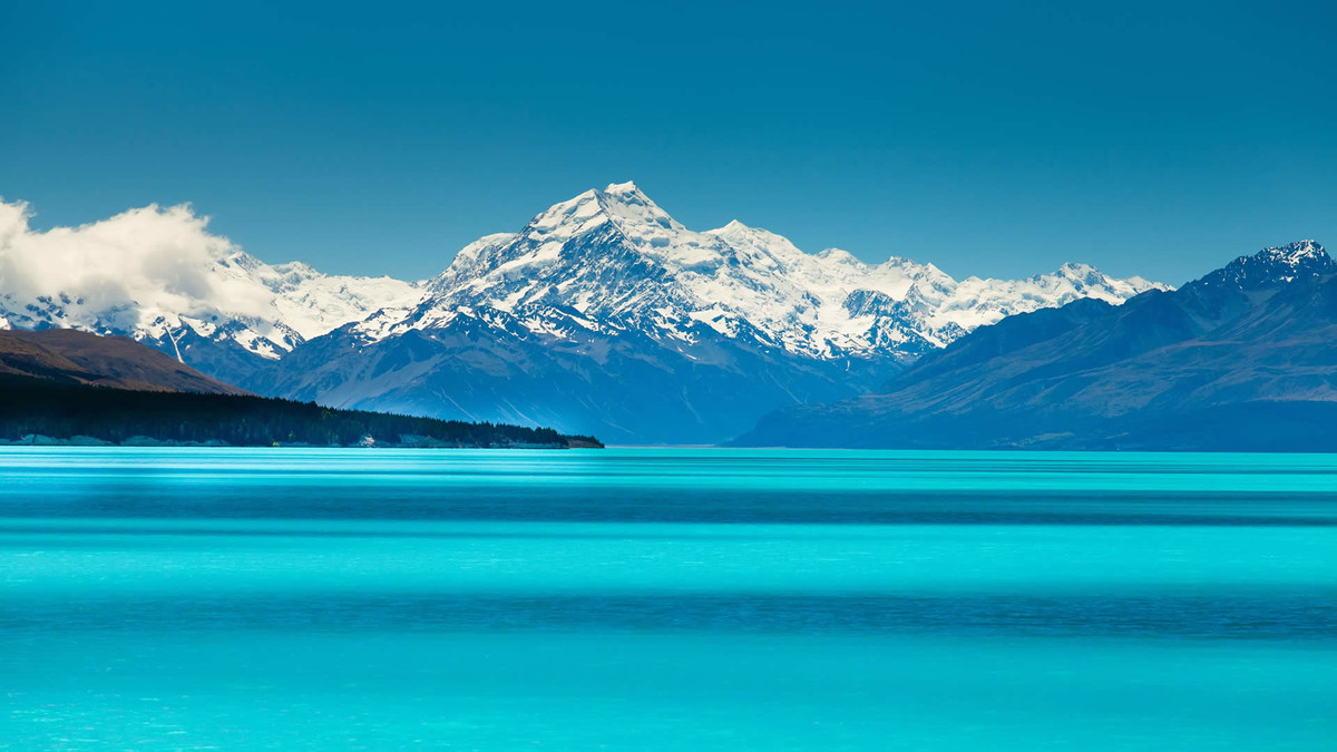 景点：新西兰五大湖景之二 蓝色牛奶湖 （Lake Pukaki）